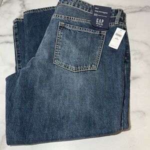 GAP NWT 32 Short 1969 Sexy Boyfriend Jeans Mid-rise loose Denim Medium wash